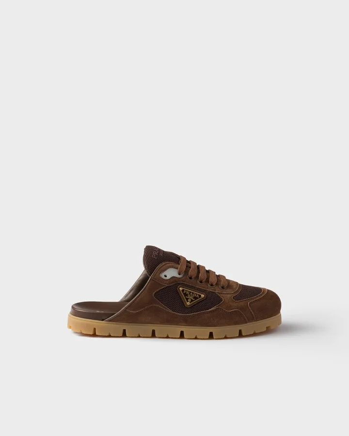 Trail mesh fabric and suede mules - Image 2