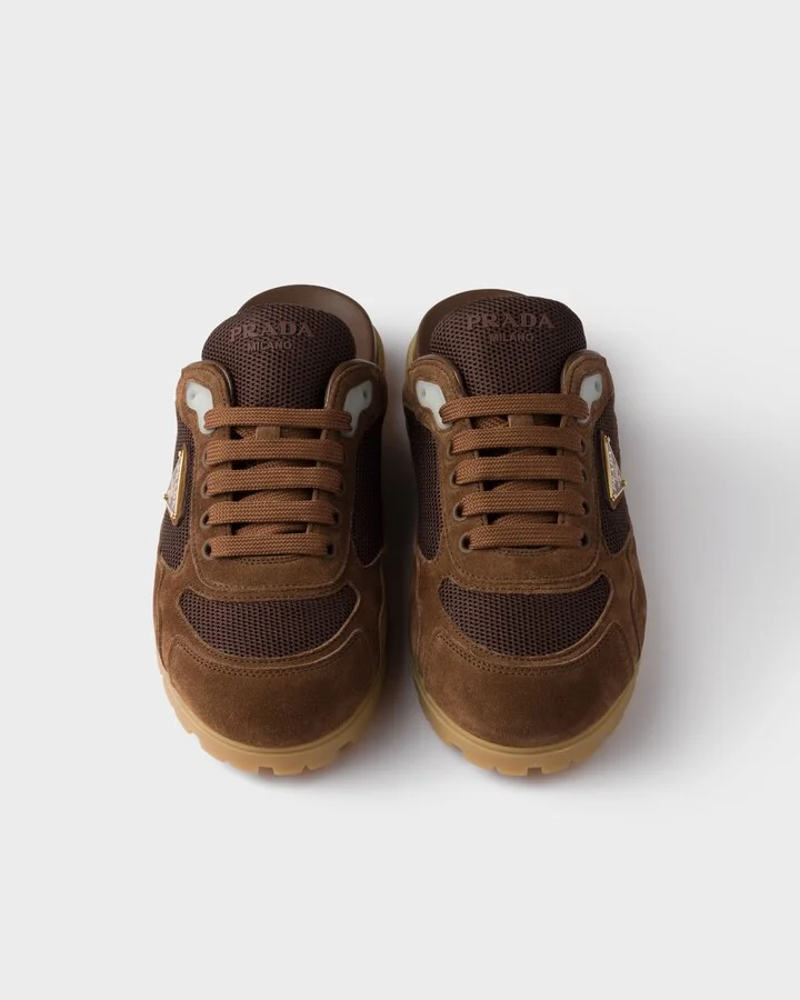 Trail mesh fabric and suede mules - Image 3