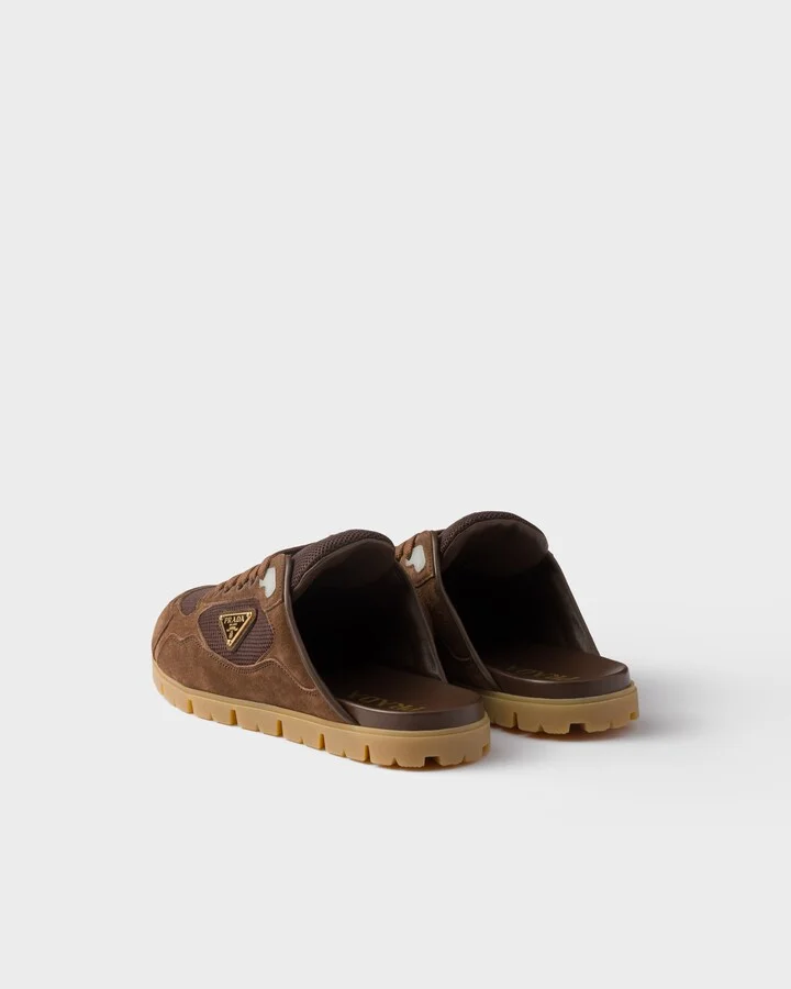Trail mesh fabric and suede mules - Image 4
