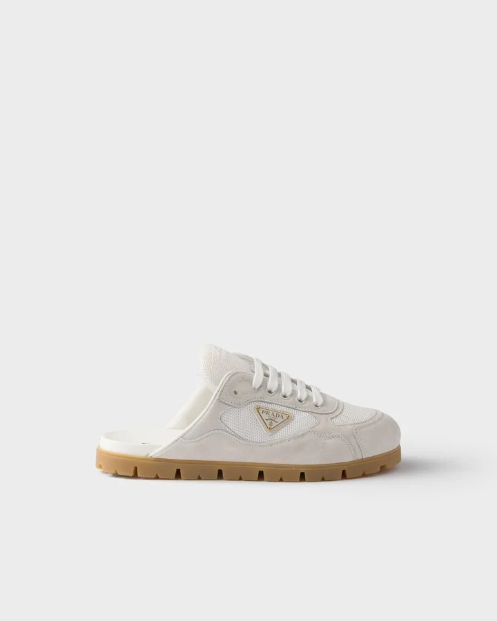 Trail mesh fabric and suede mules - Image 2