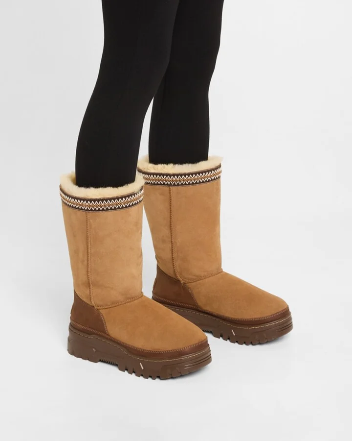 Trailgrazer Suede Shearling Tall Boots - Image 4