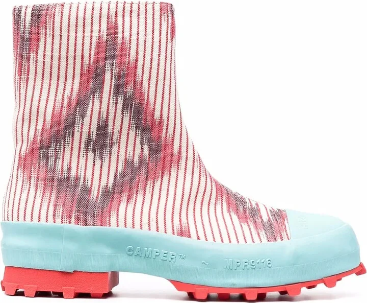 Traktori abstract-print ankle boots