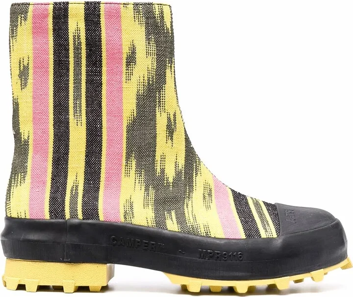 Traktori abstract-print ankle boots