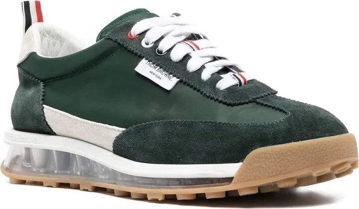 Translucent-Sole Leather Sneakers - Image 2