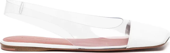 Transparent-Design Slingback Ballerina Shoes