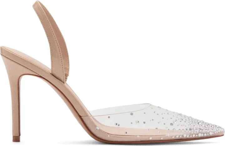 Transparent Rhinestone Pointed Toe Pump - Image 2