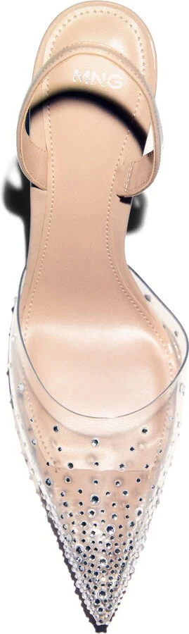 Transparent Rhinestone Pointed Toe Pump - Image 3
