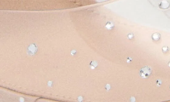 Transparent Rhinestone Pointed Toe Pump - Image 6