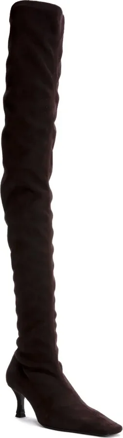 Trap over-the-knee leather boots - Image 2