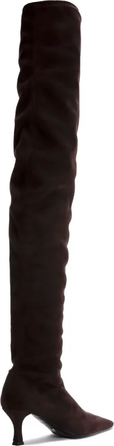 Trap over-the-knee leather boots - Image 3