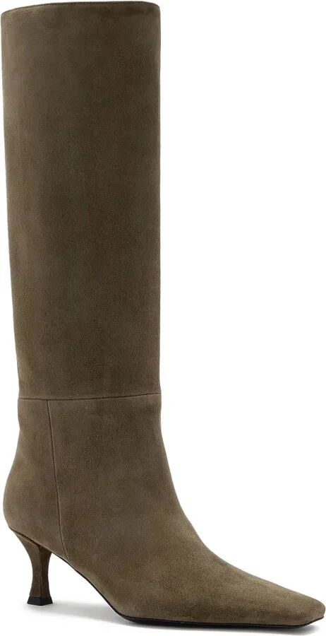 Trap suede knee-high boots - Image 2