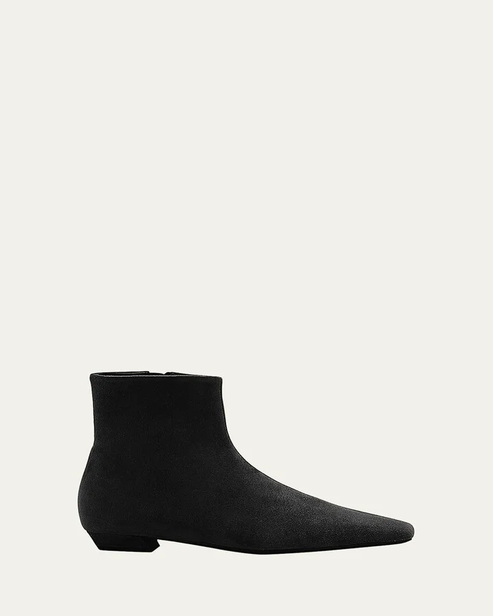Trap Suede Zip Booties