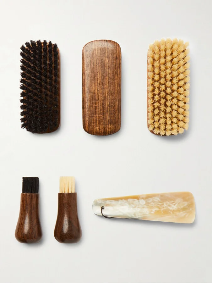 Travel Shoe Care Set with Leather Case - Image 2