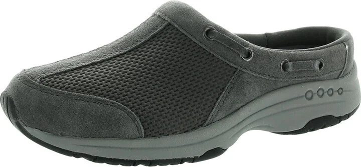 Travelport 142 Womens Mesh Inset Suede Mules