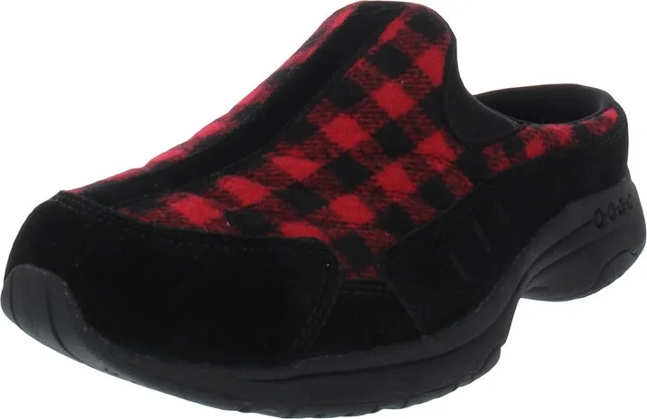Traveltime 498 Womens Suede Plaid Mules