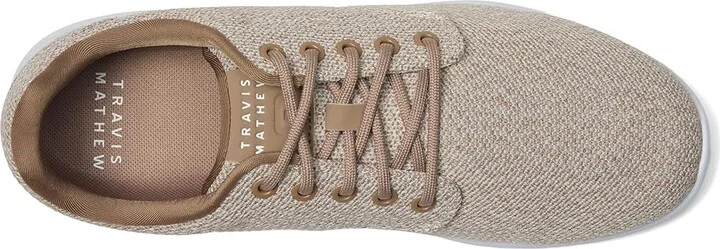 TravisMathew The Daily 2.0 Knit Men's Walking Shoes Heather Grey Pinstripe : 14 M, Leather - Image 8