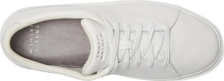 TravisMathew The Modern Cup Men's Slip on Shoes White : 14 M, Leather - Image 2
