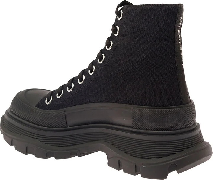 'tread Slick' Black High Top Sneakers With Oversized Platform In Cotton Woman - Image 3
