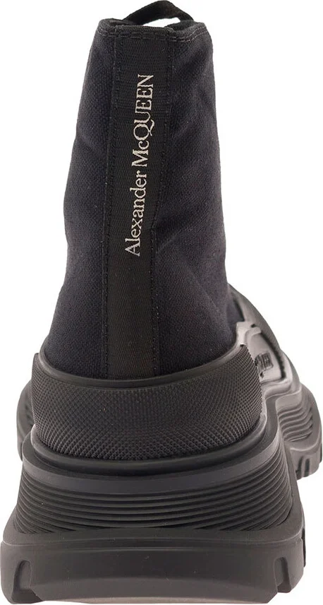 'tread Slick' Black High Top Sneakers With Oversized Platform In Cotton Woman - Image 4