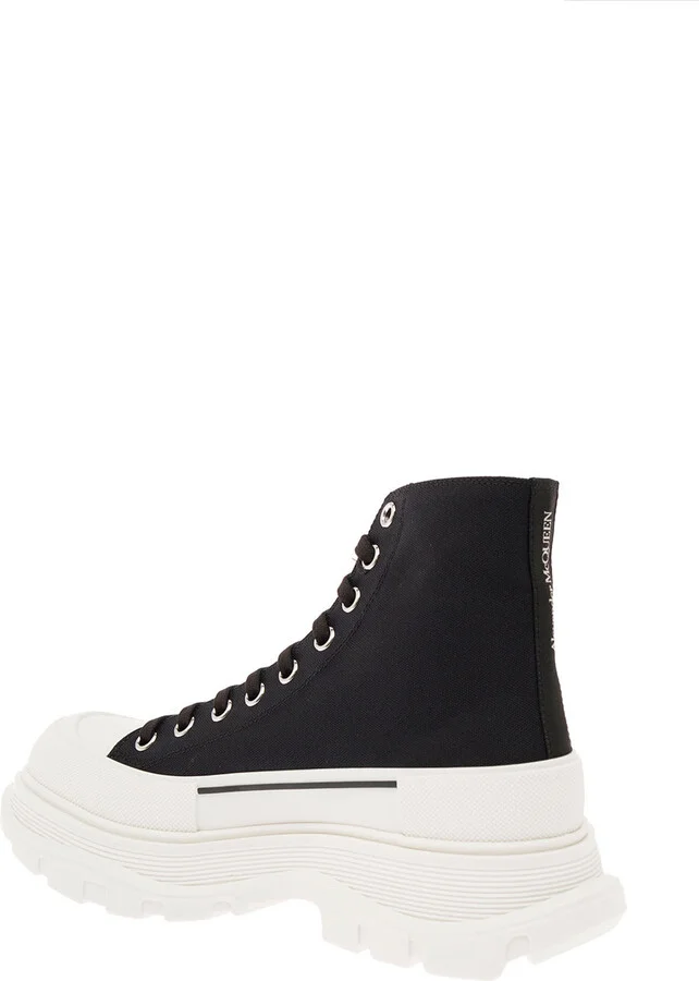 'tread Slick' Black High Top Sneakers With Oversized Platform In Cotton Woman - Image 3