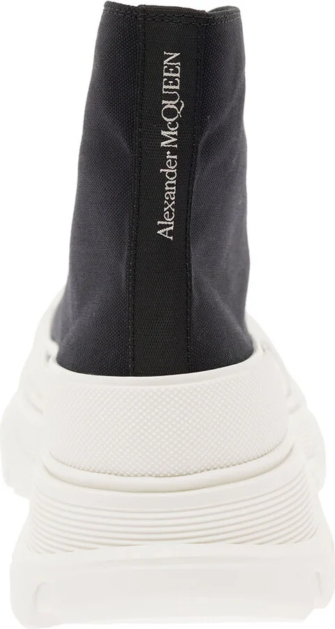 'tread Slick' Black High Top Sneakers With Oversized Platform In Cotton Woman - Image 4