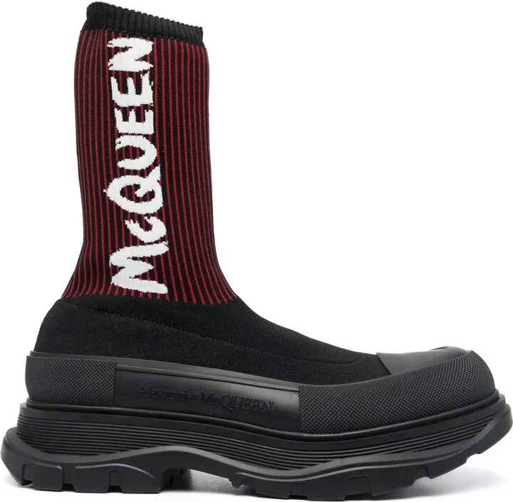 Tread Slick Sock Boot "Black Red"