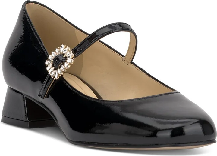 Treen Womens Adjustable Patent Mary Jane Heels