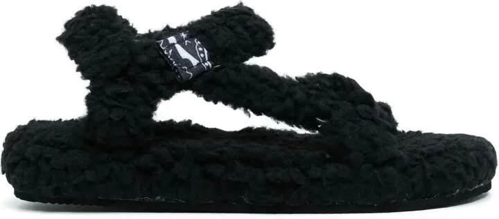 Trekky faux-fur sandals