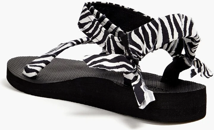 Trekky zebra-print canvas sandals - Image 3