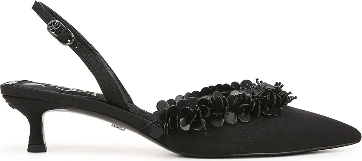 Trent Slingback Pointed Toe Kitten Heel Pump - Image 3
