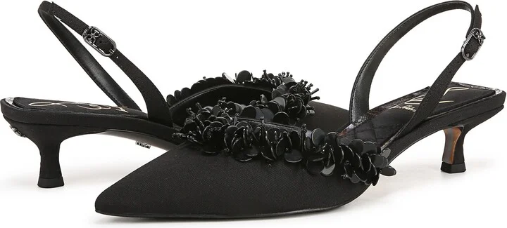 Trent Slingback Pointed Toe Kitten Heel Pump - Image 8