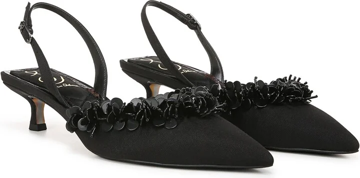 Trent Slingback Pointed Toe Kitten Heel Pump - Image 9