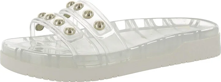 Trent Womens Embellished Flats Slide Sandals