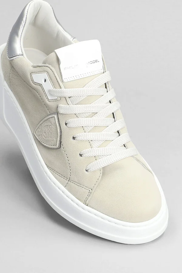 Tres Temple Sneakers In Beige Nubuck - Image 5