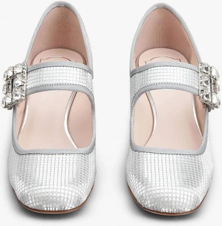 Trés Vivier 45 Crystal Buckle Pumps - Image 2