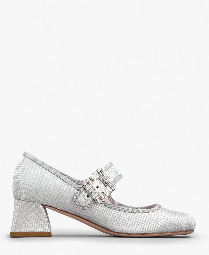 Trés Vivier 45 Crystal Buckle Pumps