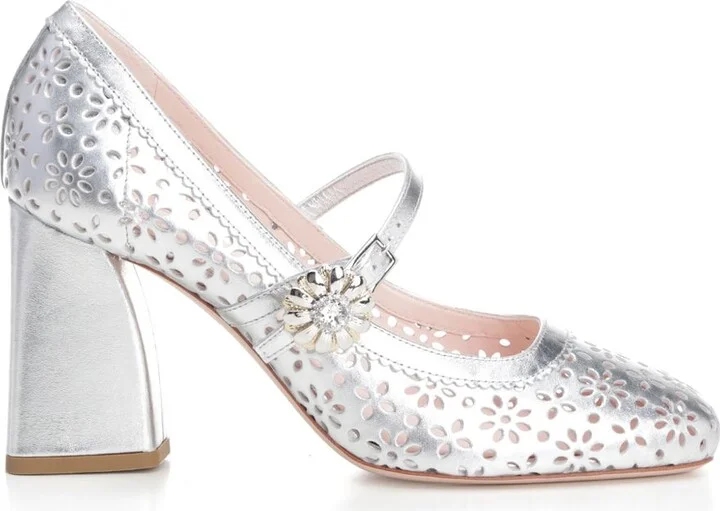 Tres Vivier Pumps Silver