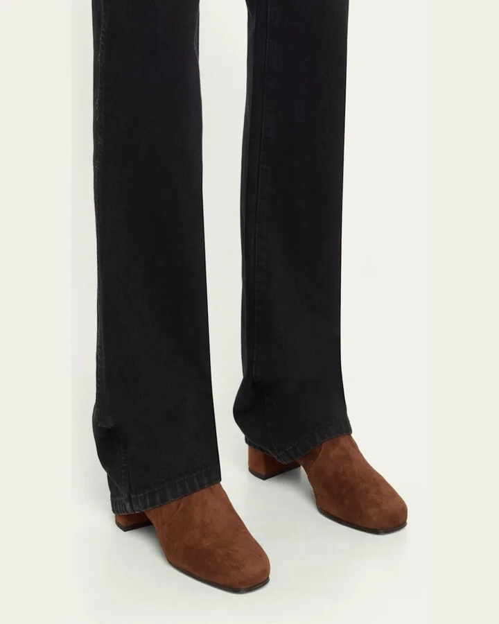 Tres Vivier Suede Buckle Ankle Booties - Image 3
