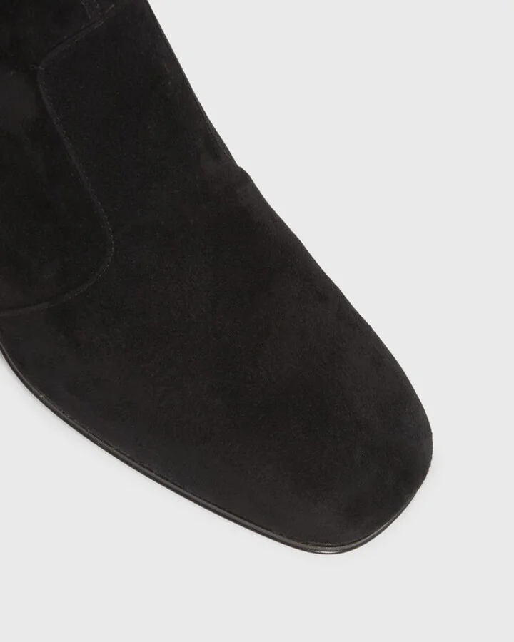 Tres Vivier Suede Buckle Ankle Booties - Image 5