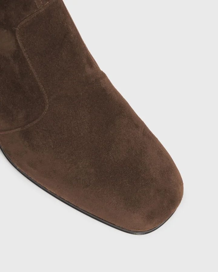 Tres Vivier Suede Buckle Ankle Booties - Image 2