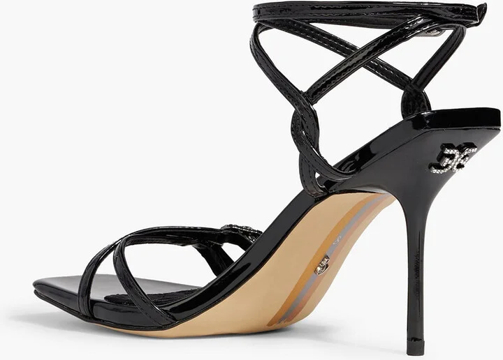 Trevin embellished glossed sandals - Image 3