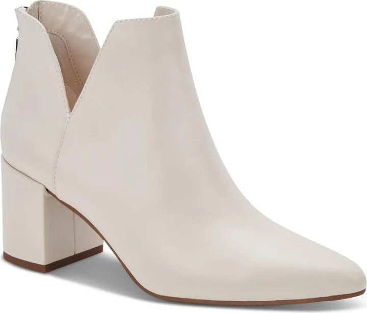 Trey Womens Leather Notched Booties