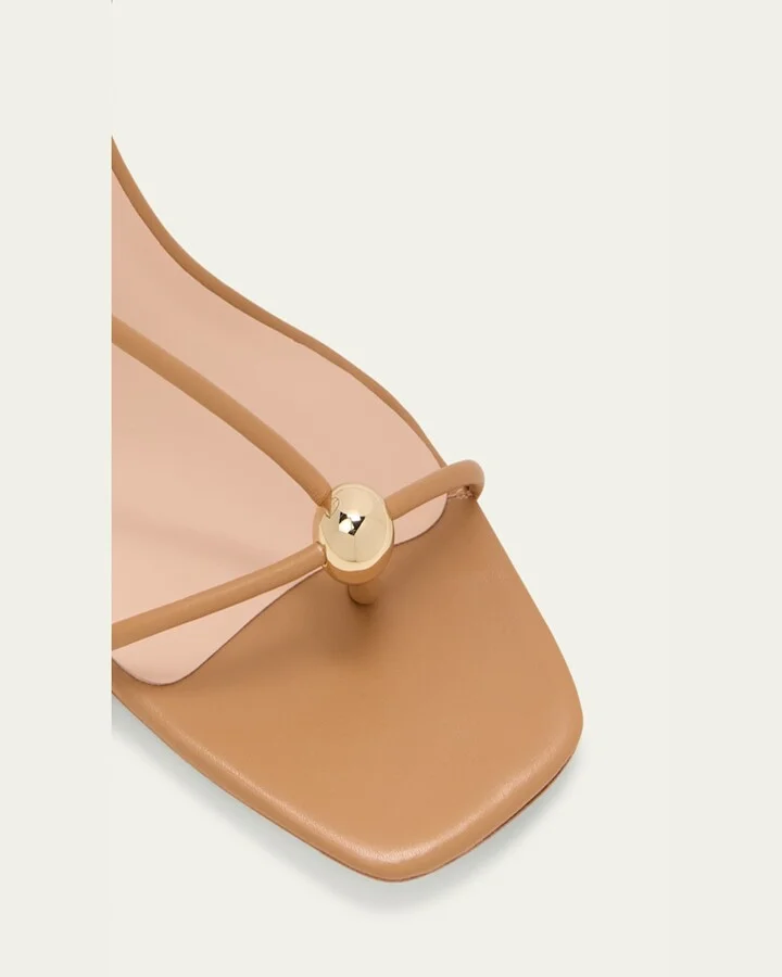 Triana Strappy Leather Dome Sandals - Image 5
