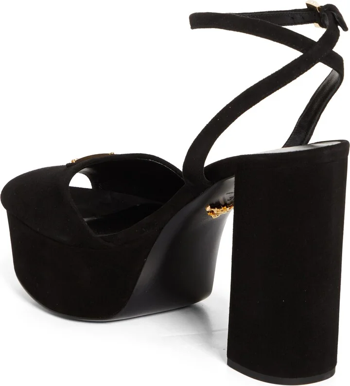 Triangle Logo Ankle Strap Plaform Sandal - Image 2