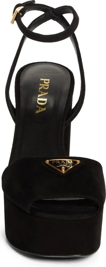 Triangle Logo Ankle Strap Plaform Sandal - Image 4