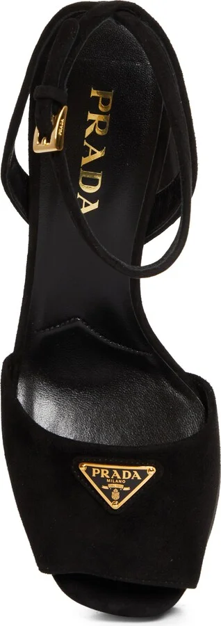 Triangle Logo Ankle Strap Plaform Sandal - Image 5