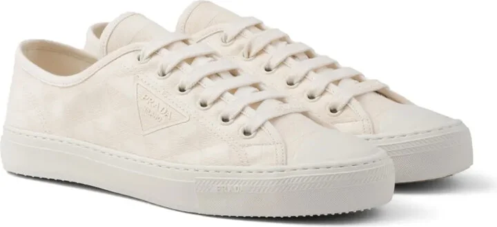 Triangle-logo lace-up sneakers - Image 2