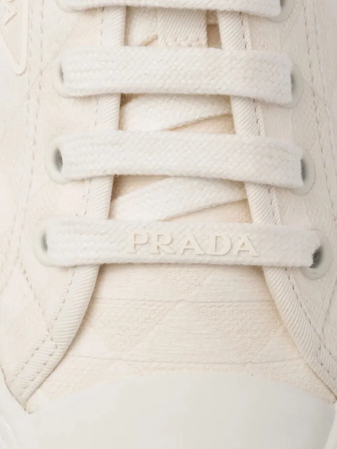 Triangle-logo lace-up sneakers - Image 4
