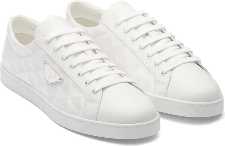 Triangle-Logo Lace-Up Sneakers - Image 2