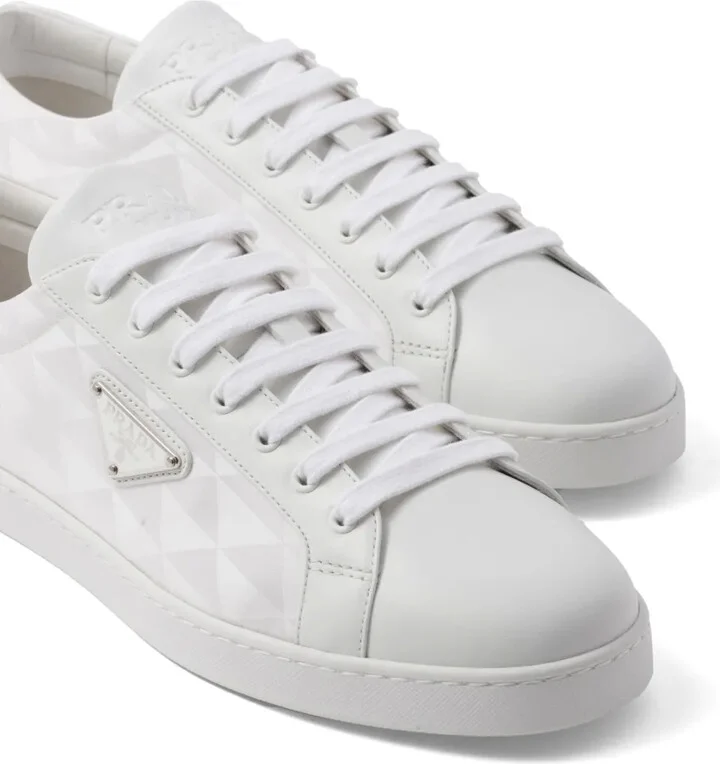 Triangle-Logo Lace-Up Sneakers - Image 4
